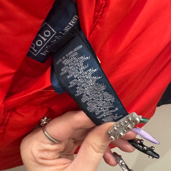 Ralph Lauren Red Puffer Vest REVERSABLE - Picture 6 of 8